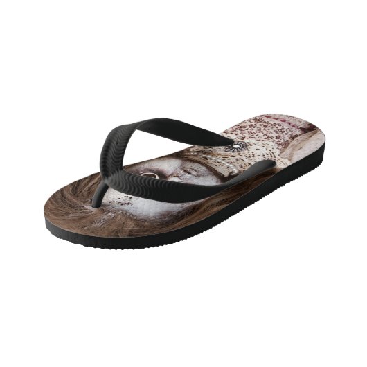 気持ち悪いゴシックポーセレン人形ビクトリアンゴシック キッズビーチサンダル (アングル)