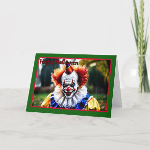 気持ち悪いピエロのハロウィンカード シーズンカード