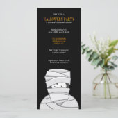 気持ち悪いミイラキッズハローウィンパーティ招待状 招待状 (スタンド正面)