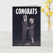 気持ち悪いユーモアのホラー結婚式お祝いカード カード (黄色い花)