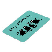 気持ち悪い人々 面白い猫ちゃん 黒い猫 マグネット (左側)