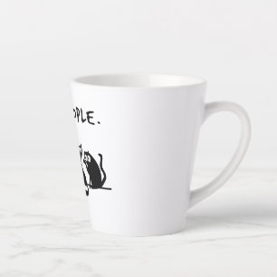 気持ち悪い人々 面白い猫 黒猫 カフェラテマグ
