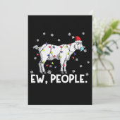 気持ち悪い人へのプレゼントに最適な面白いサンタの羊のクリスマスギフト シーズンカード (スタンド正面)