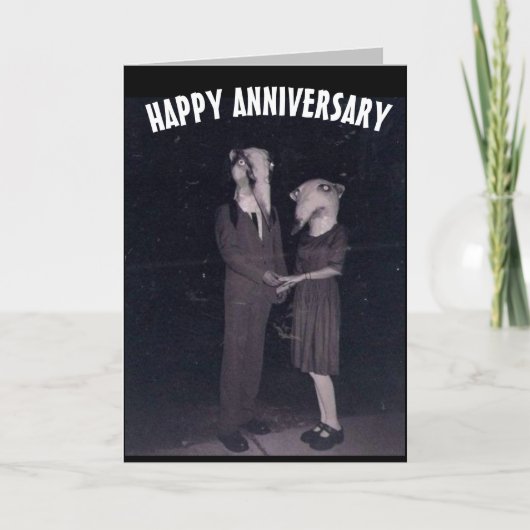 気持ち悪い結婚記念日の夫婦向けグリーティングカード カード (正面)