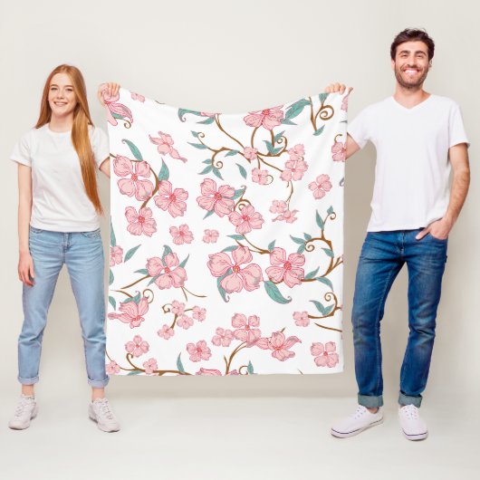 気持ち悪い花柄4 フリースブランケット (インサイチュ)