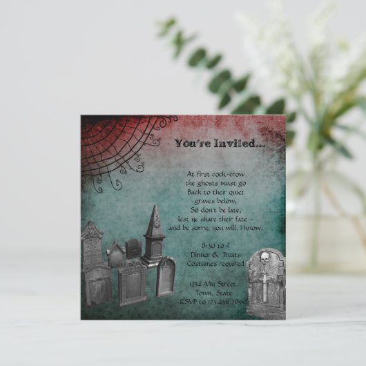 気持ち悪グランジい墓地ハローウィンパーティ 招待状 (スタンド正面)