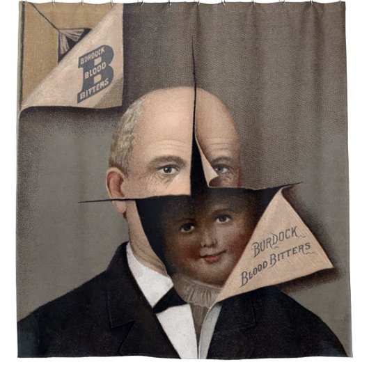 気持ち悪ビクトリアンい広告シャワーカーテン シャワーカーテン (正面)