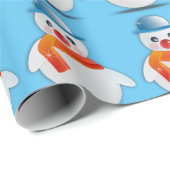 気持ち良い雪だるま ラッピングペーパー (ロールコーナー)