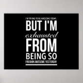 気楽な引用文で疲れ果て素晴らしおもしろいている ポスター (正面)