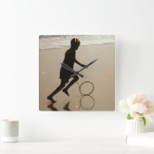 気楽な スクエア壁時計 (ホーム)