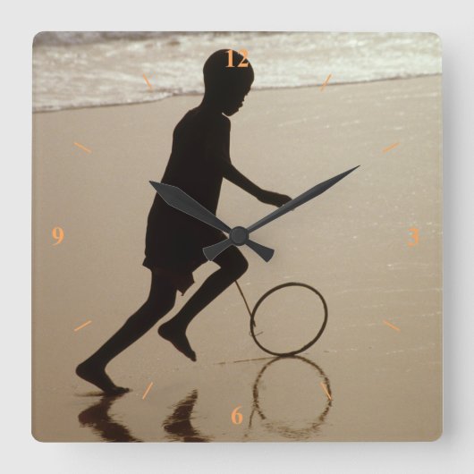 気楽な スクエア壁時計 (正面)