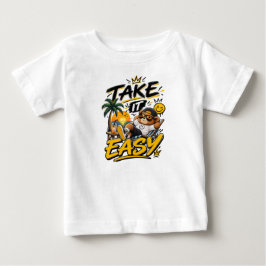 気楽にいこう – リラックスグッドバイブズのタイポグラフィデザイン ベビーTシャツ