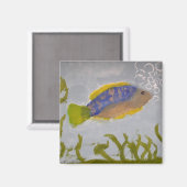 気泡が付いた絵画魚 マグネット (正面/裏面)