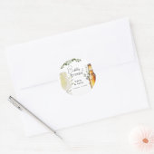 気泡とブリーユーカリのカップルのシャワーパーティー ラウンドシール (封筒)