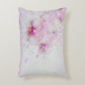 気泡のあるパステルピンクのラン アクセントクッション (正面(垂直))