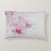 気泡のあるパステルピンクのラン アクセントクッション (裏面)