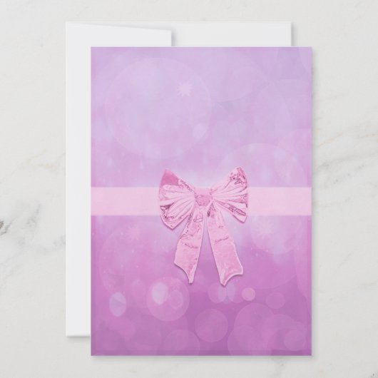 気泡の付いた赤ちゃんシャワー 招待状 (裏面)