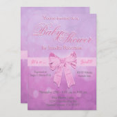 気泡の付いた赤ちゃんシャワー 招待状 (正面/裏面)