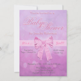 気泡の付いた赤ちゃんシャワー 招待状