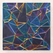 気泡の切断 ガラスコースター (正面)