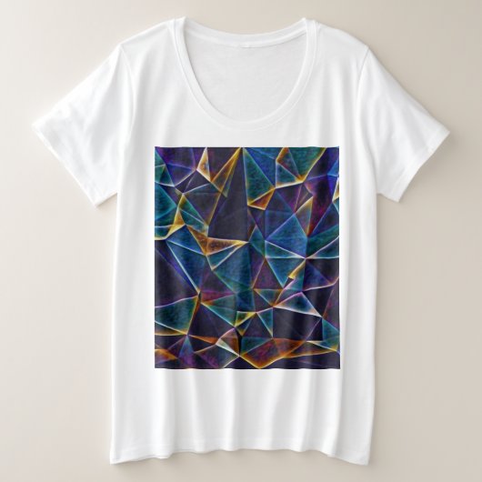 気泡の切断 プラスサイズTシャツ (デザイン正面)