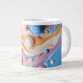 気泡カラフル付き液体 ジャンボコーヒーマグカップ (正面右)