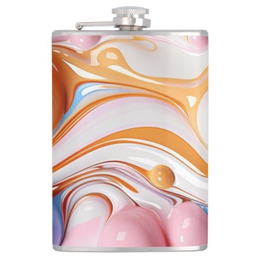 気泡カラフル付き液体 フラスク (正面)