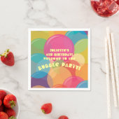 気泡カラフル誕生日紙ナプキン スタンダードカクテルナプキン (インサイチュ)