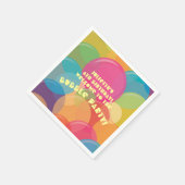 気泡カラフル誕生日紙ナプキン スタンダードカクテルナプキン (角)