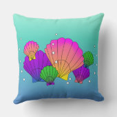 気泡カリブの付き貝殻 クッション (裏面)