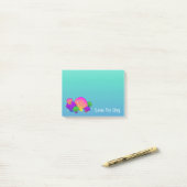 気泡カリブの付き貝殻 ポストイット (デスク上)