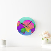 気泡カリブの付き貝殻 ラージ壁時計 (ホーム)