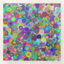 気泡ガラスコースター