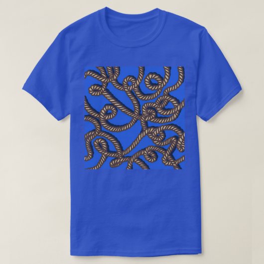 気泡スタイルロープパターン Tシャツ (デザイン正面)