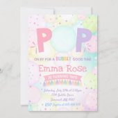 気泡パーティー誕生日招待状気泡誕生日 招待状 (正面)