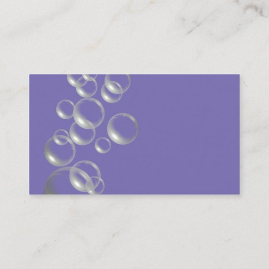 気泡ブループロフェッショナルデザイン清掃サービス 名刺 (裏面)