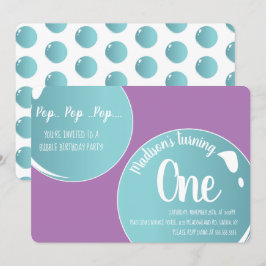 気泡ポップ・アートのポップ・アートのポップ・アートの誕生日おもしろい 招待状