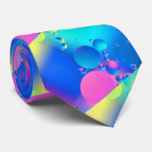 気泡数々の付きネオン抽象芸術 ネクタイ (ロール)