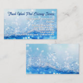 気泡澄んブルーウォータープール洗浄水中競技 名刺 (正面/裏面)