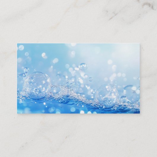 気泡澄んブルーウォータープール洗浄水中競技 名刺 (裏面)