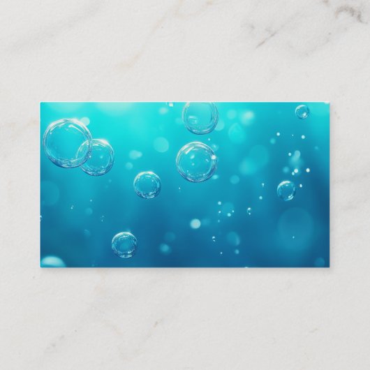 気泡澄んブルーウォーター車の詳細洗浄 名刺 (裏面)
