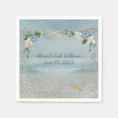 気泡航海のと花の網 スタンダードカクテルナプキン (正面)