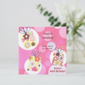 気泡誕生日招待状 招待状 (スタンド正面)