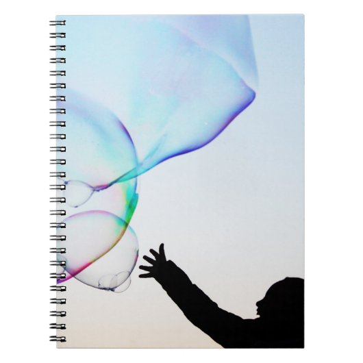 気泡遊を持つミニマル子ども ノートブック (正面)