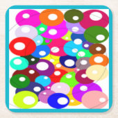 気泡 スクエアペーパーコースター (正面)