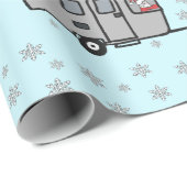 気流のサンタのフラミンゴ ラッピングペーパー (ロールコーナー)