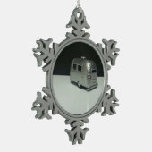 気流のバンパーのキャンピングカー スノーフレークピューターオーナメント (左)