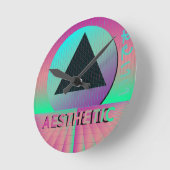 気流美学 ラウンド壁時計 (傾斜)