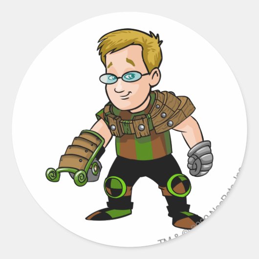 気狂い喜光湖スタッフプレーヤー ラウンドシール (正面)