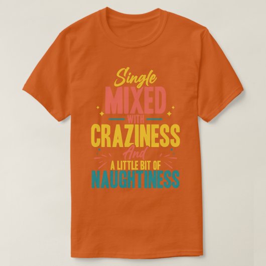 気独身の気とNaの少し混ぜる Tシャツ (デザイン正面)